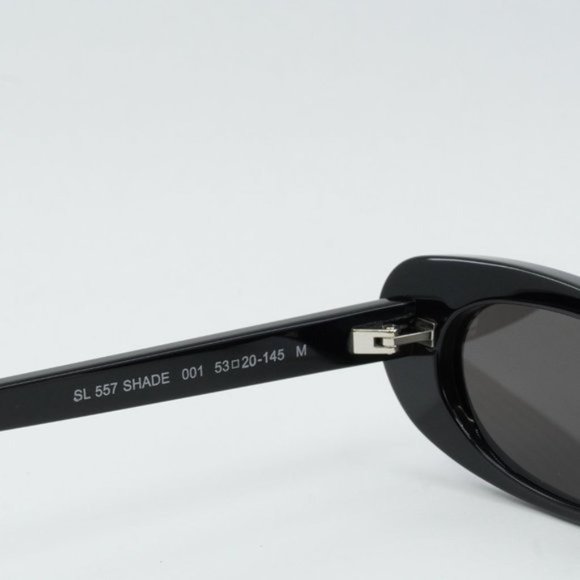 💯 NEW SAINT LAURENT SL557 SHADE 001 BLACK SUNGLASSES - Picture 10 of 14